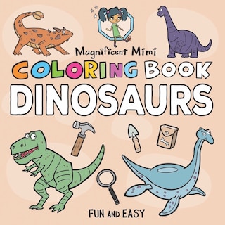 Couverture_Magnificent Mimi Colouring Book Dinosaurs