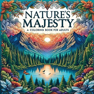 Front cover_Nature's Majesty - Animal Coloring Book for Adults