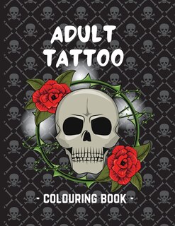 Front cover_Adult Tattoo Colouring Book