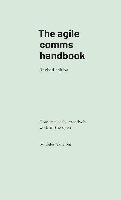 Couverture_The agile comms handbook