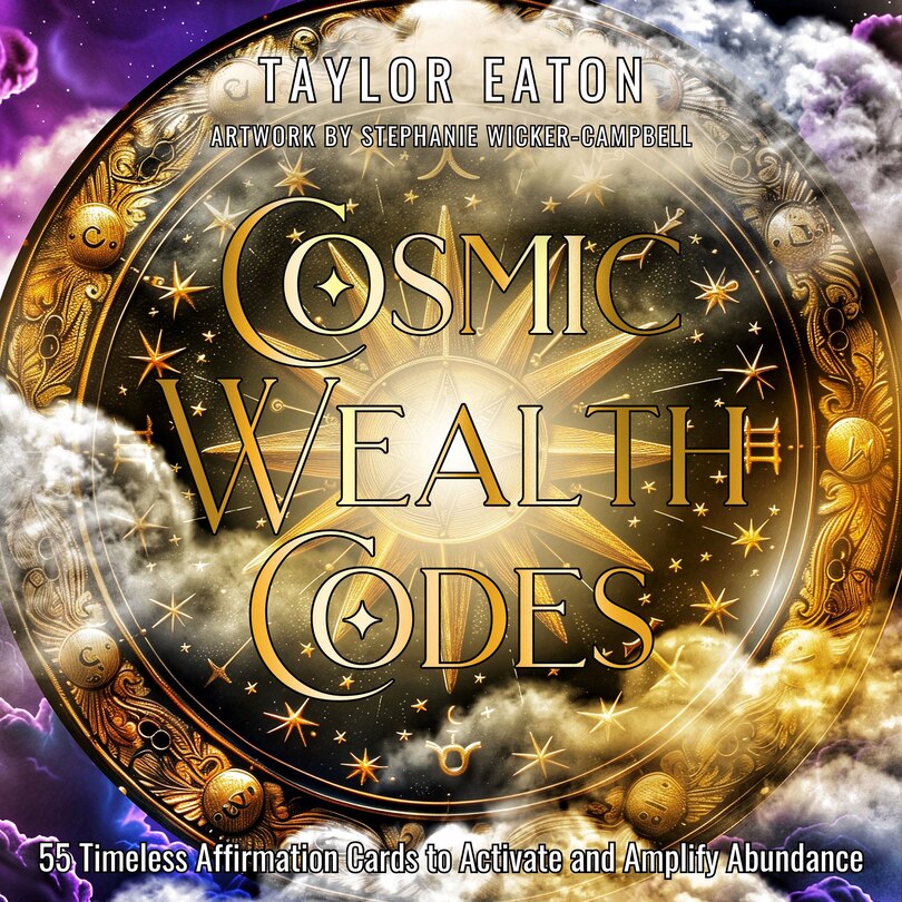 Front cover_Cosmic Wealth Codes Affirmation Deck