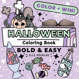 Front cover_Halloween Bold & Easy Coloring Book Cute & Spooky