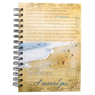 Front cover_Journal Spiral-bound Beach Footprints