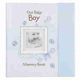 Christian Art Gifts Boy Baby Book of Memories Blue Keepsake Photo Album Our Baby Boy Memory Book Baby Book with Bible Verses, The First Year by Christian Gifts
