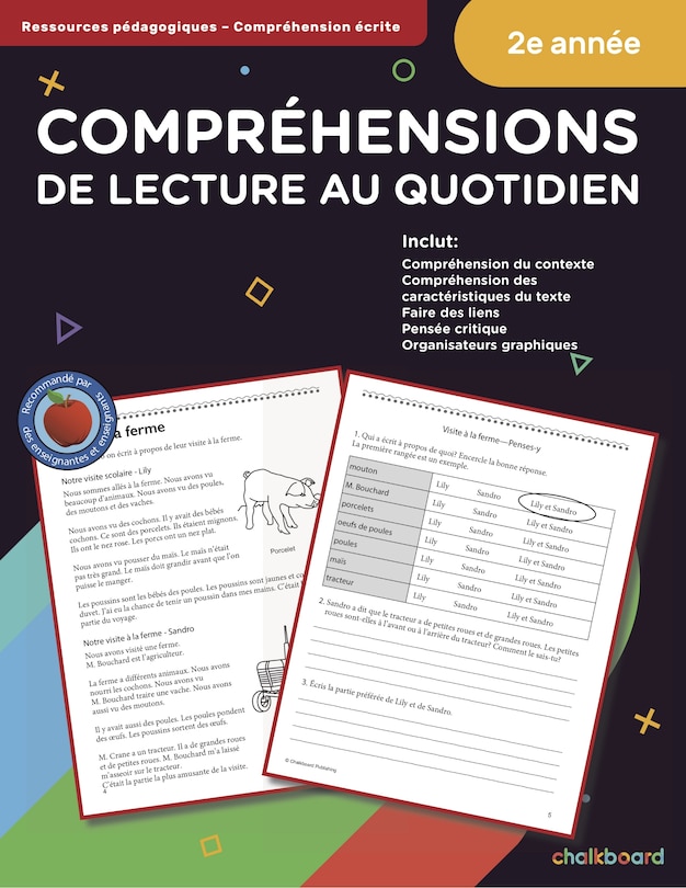 Front cover_Canadian French Daily Reading Comprehension Grade 2
