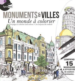 Front cover_Monuments & villes : Un monde à colorier