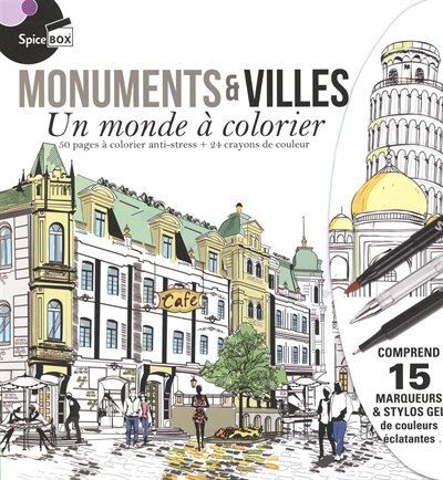 Front cover_Monuments & villes : Un monde à colorier
