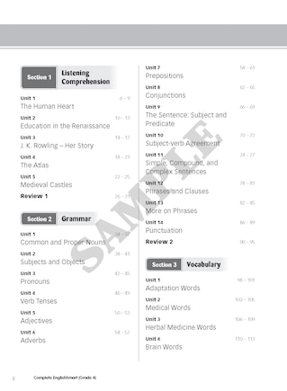 Complete EnglishSmart: Grade 4 (Enriched Edition): Canadian Curriculum English Workbook