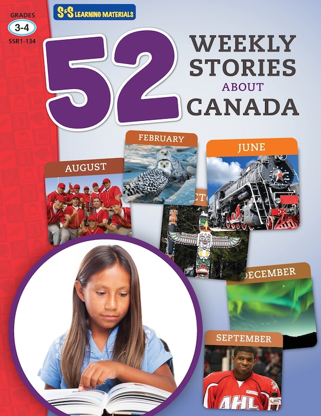 Front cover_52 Weekly Nonfiction Stories About Canada Grades 3-4