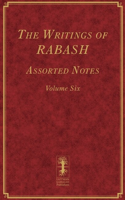 Front cover_The Writings of RABASH - Assorted Notes - Volume Six