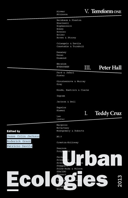 Front cover_Urban Ecologies 2013