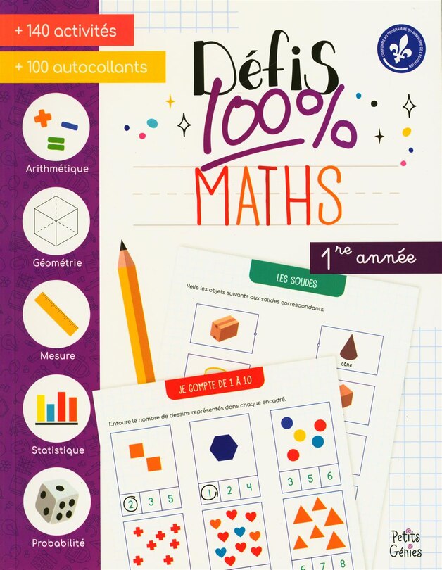 Front cover_Défis 100% maths, 1re année