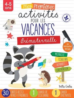 Couverture_Pr&eacute;maternelle, mes premi&egrave;res activit&eacute;s pour les vacances