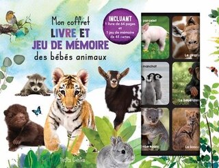 Couverture_Mon coffret livre et jeu de mémoire des bébés animaux