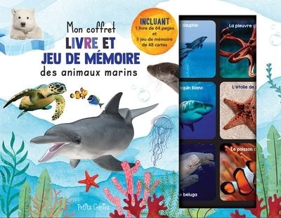 Couverture_Mon coffret livre et jeu de mémoire des animaux marins