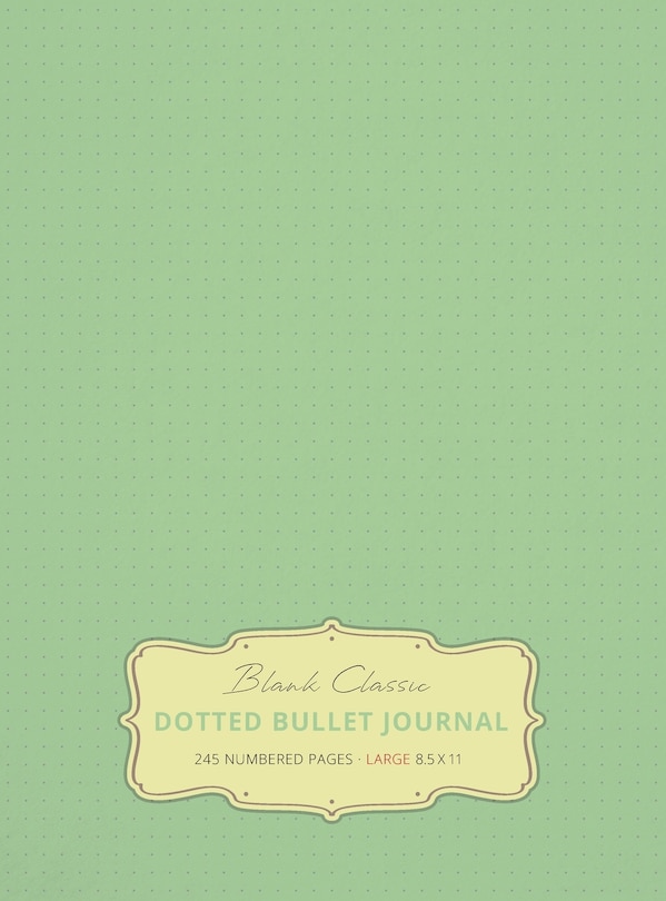 Front cover_Large 8.5 x 11 Dotted Bullet Journal (Sea Foam Green #16) Hardcover - 245 Numbered Pages