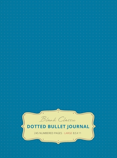 Front cover_Large 8.5 X 11 Dotted Bullet Journal (blue #9) Hardcover - 245 Numbered Pages