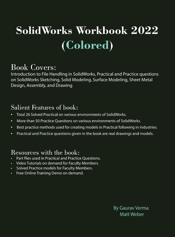 Front cover_SolidWorks Workbook 2022 (Colored)