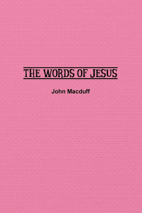 Front cover_The Words of Jesus