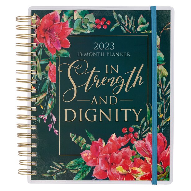 Christian Art Gifts Inspirational 18 Month Wirebound 2023 Planner for