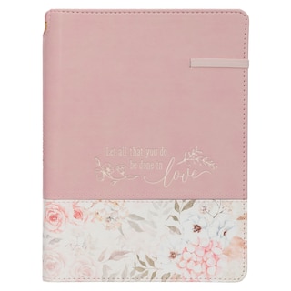 Front cover_Journal Classic w/Elastic & Pen Holder Love 1 Cor. 16:14