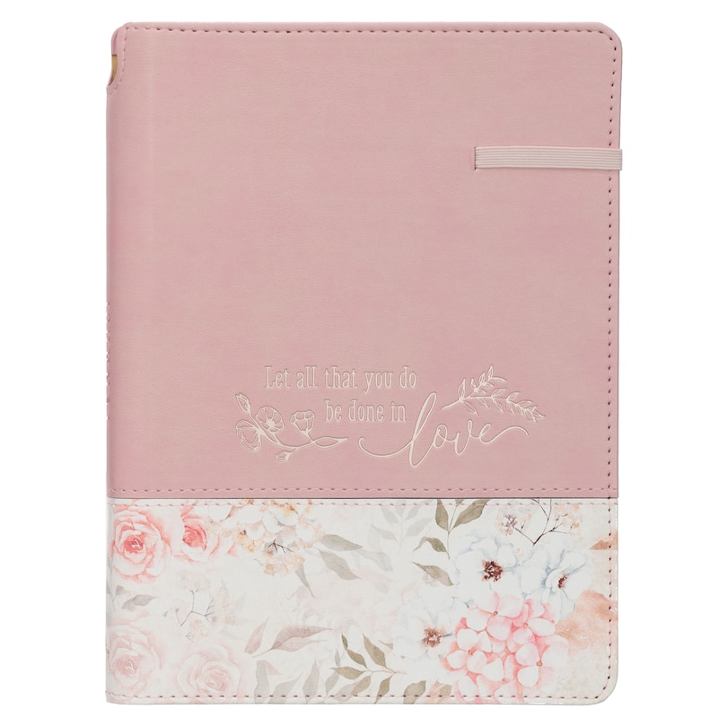 Front cover_Journal Classic w/Elastic & Pen Holder Love 1 Cor. 16:14