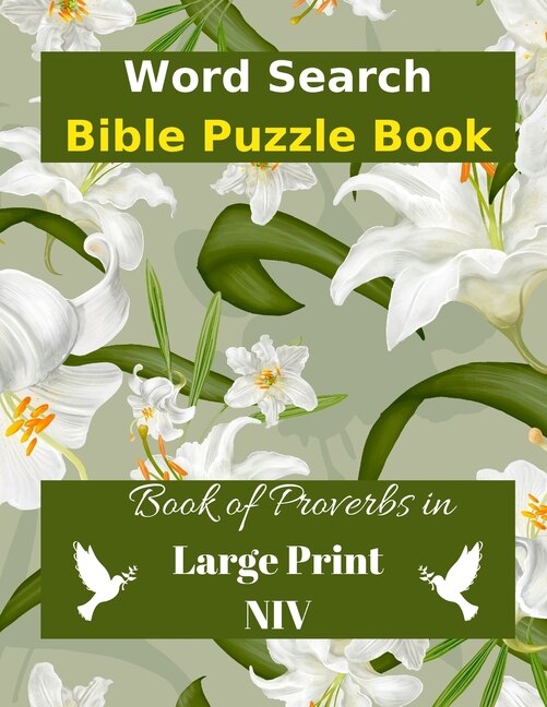 Word Search Bible Puzzle: Book Of Proverbs Book In Large Print