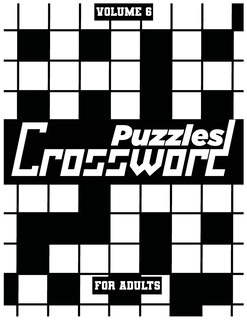 Front cover_Crossword Puzzles For Adults, Volume 6