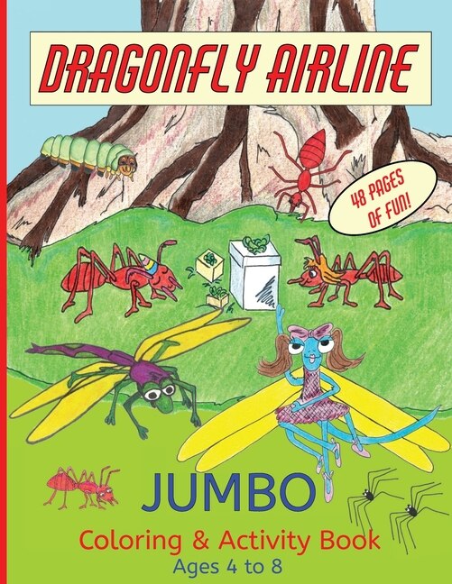 Couverture_Dragonfly Airline Coloring and Activity Book - Ages 4 to 8
