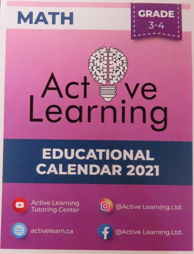 Educational Calendar Math 3-4