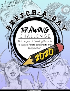 Front cover_Sketch-a-day Drawing Challenge 2020