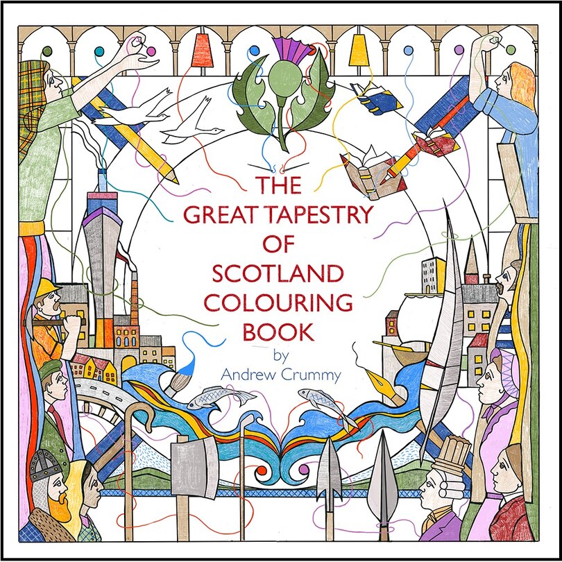 Front cover_The Great Tapestry Of Scotland Colouring Book