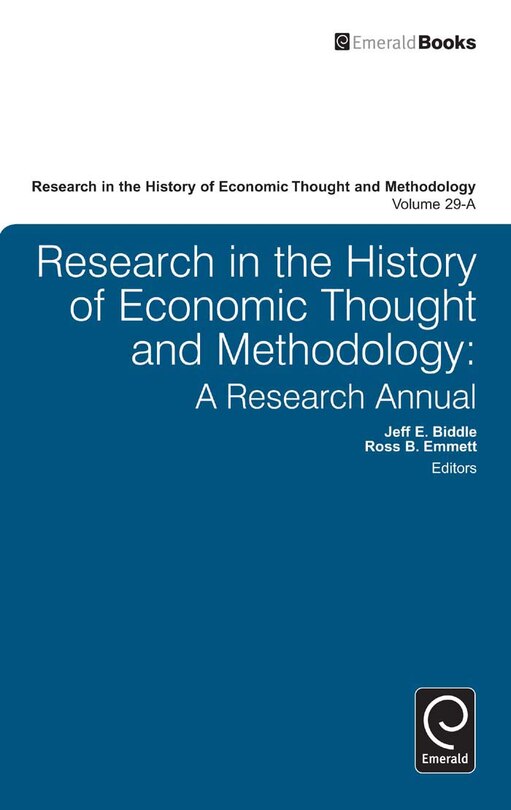 Front cover_Research in the History of Economic Thought and Methodology
