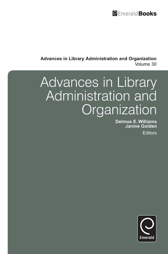 Couverture_Advances in Library Administration and Organization