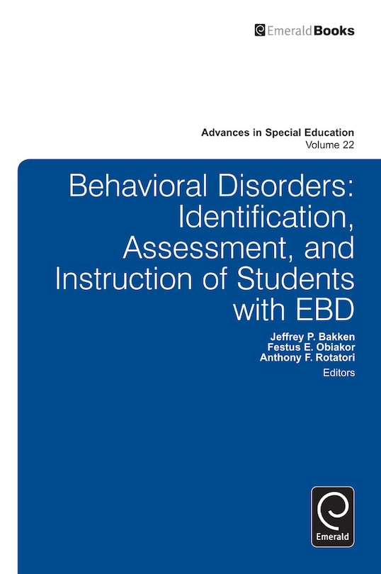 Front cover_Behavioral Disorders
