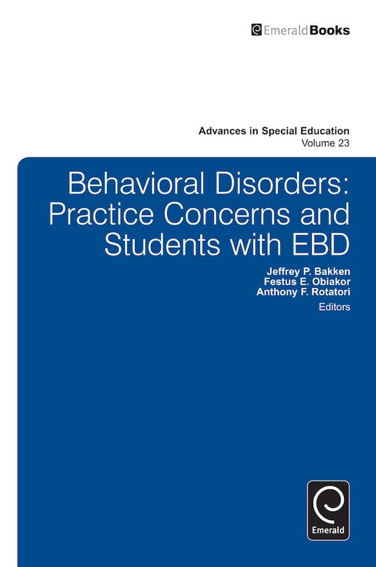 Front cover_Behavioral Disorders