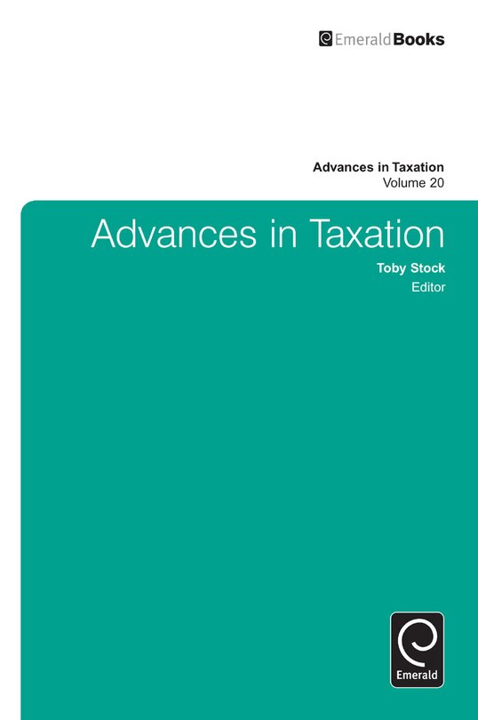 Front cover_Advances in Taxation