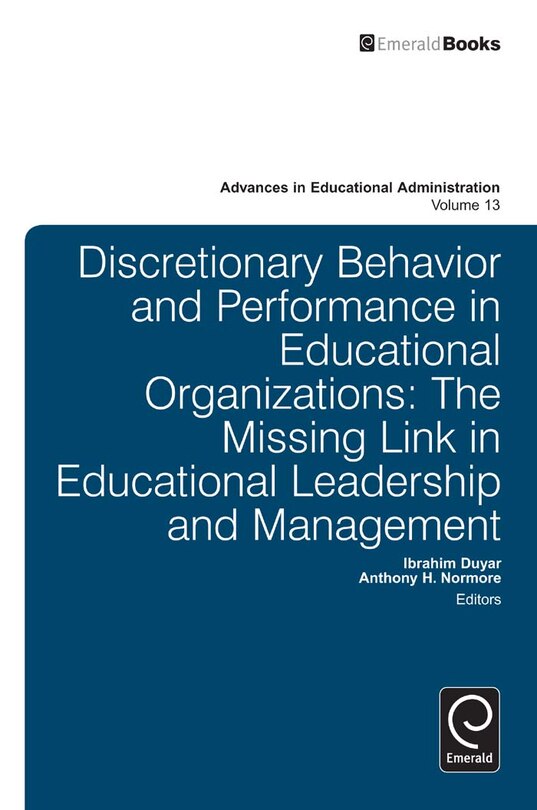 Couverture_Discretionary Behavior and Performance in Educational Organizations