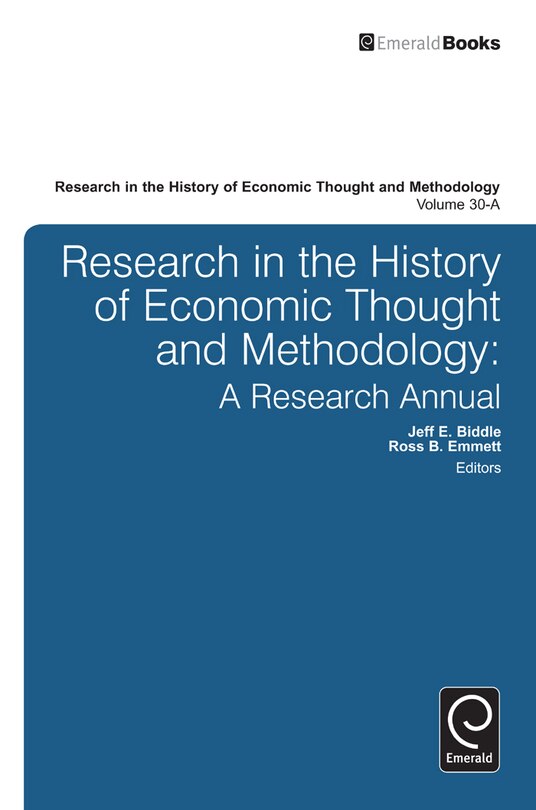 Couverture_Research in the History of Economic Thought and Methodology