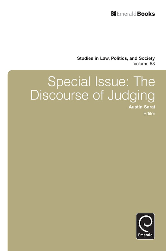Front cover_Special Issue: The Discourse of Judging