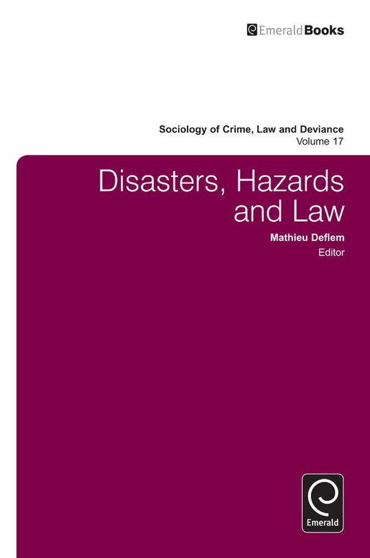 Front cover_Disasters, Hazards and Law