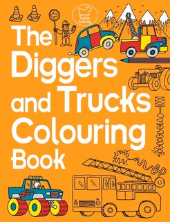 Front cover_The Diggers and Trucks Colouring Book