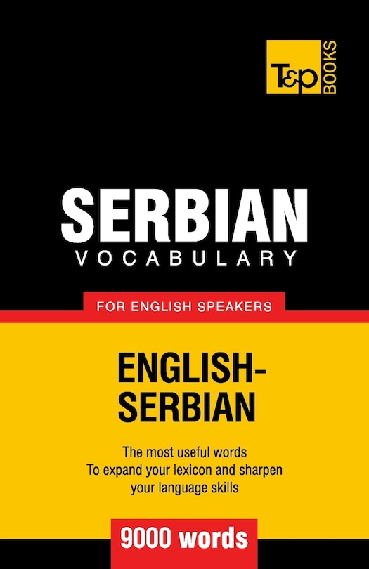 Front cover_Serbian vocabulary for English speakers - 9000 words