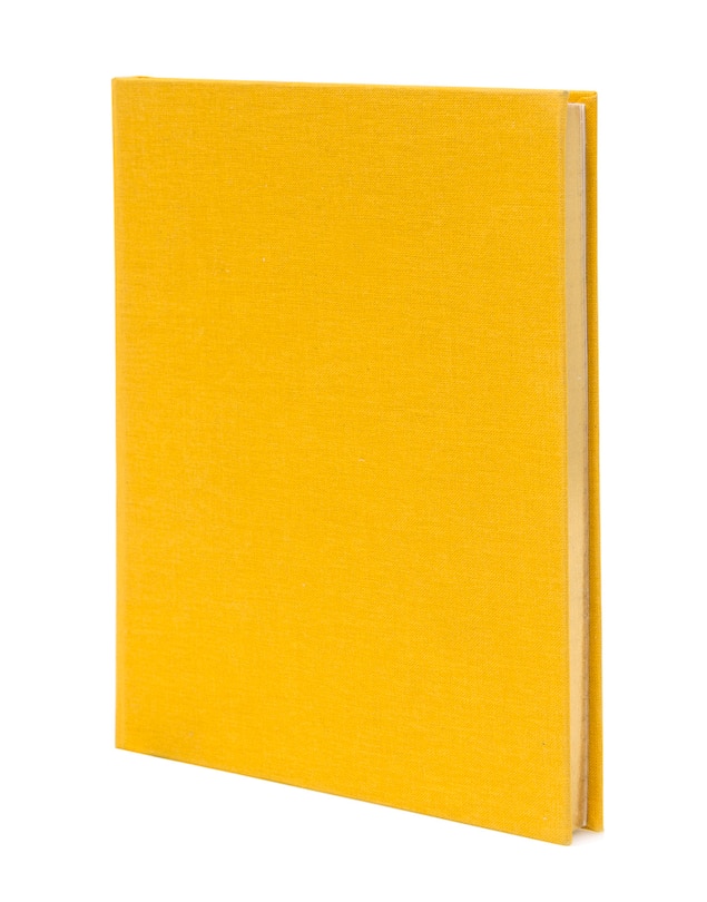Weskin Lined Cloth Notebook - Yellow Medium