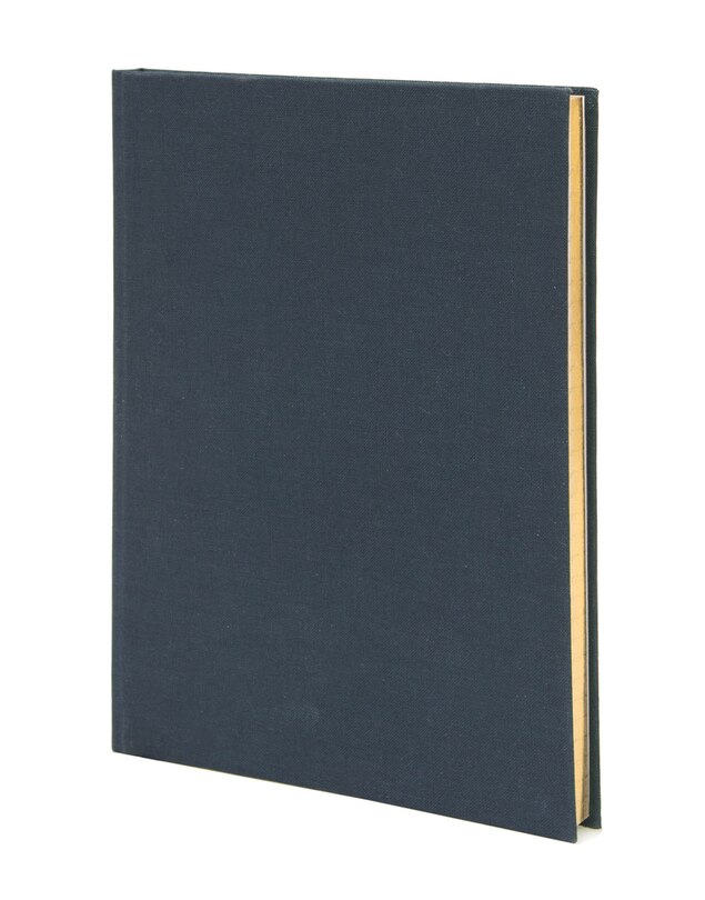 Weskin Lined Cloth Notebook - Navy Blue Medium