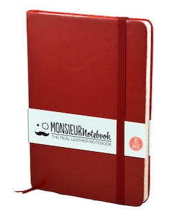 Monsieur Notebook Soft Leather Journal - Ruby Red Ruled Medium