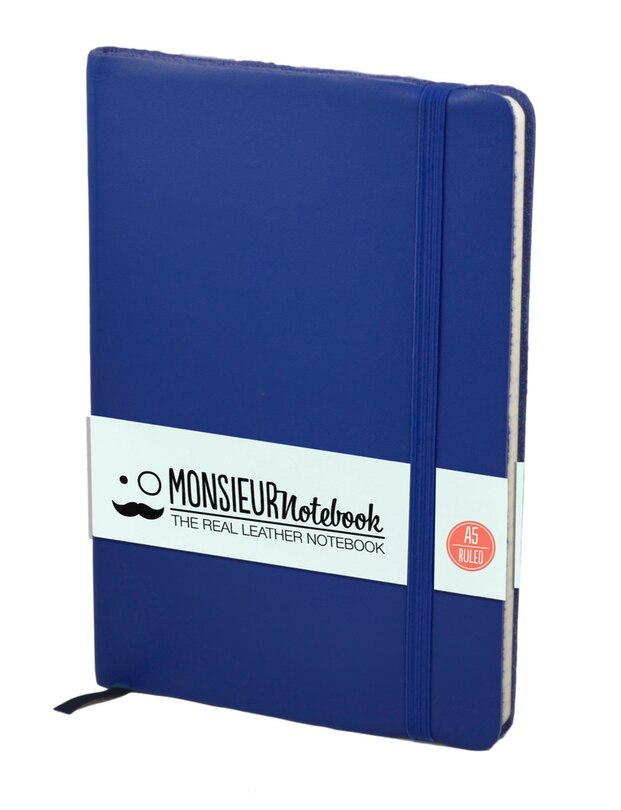 Monsieur Notebook Soft Leather Journal - Royal Blue Ruled Medium