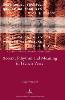 Front cover_Accent, Rhythm and Meaning in French Verse