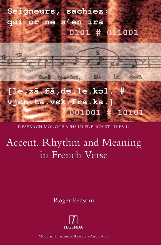 Front cover_Accent, Rhythm and Meaning in French Verse