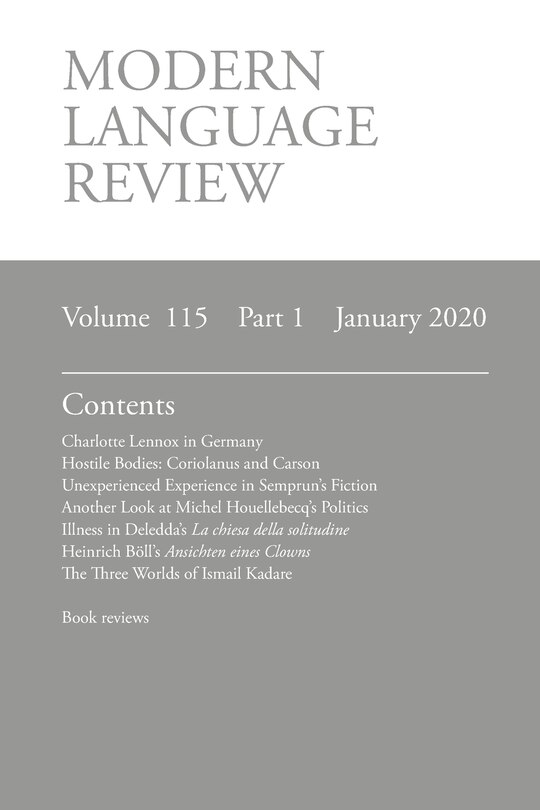 Front cover_Modern Language Review (115